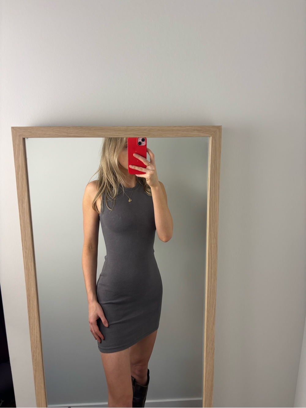Wilfred Free grey cotton mini dress